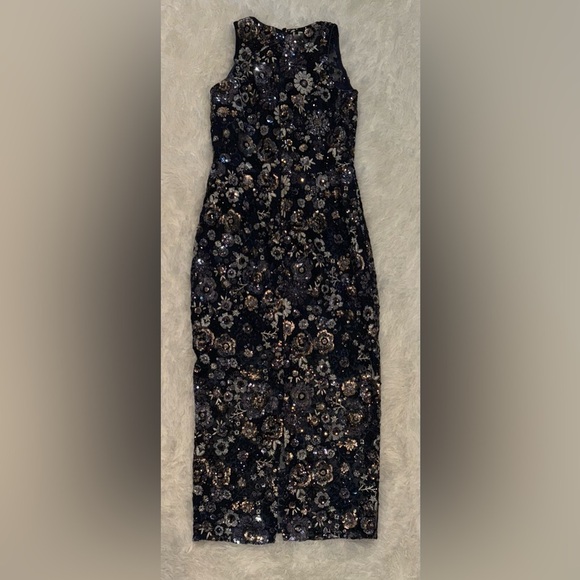 NWOT Dress The Population Helena Sequins Floral Mesh Sleeveless Dress sz S - Picture 5 of 8